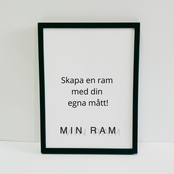 Mörkgrå ram och glas - valfritt mått